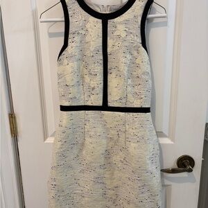 H&M Cream and Black Textured Mini Dress